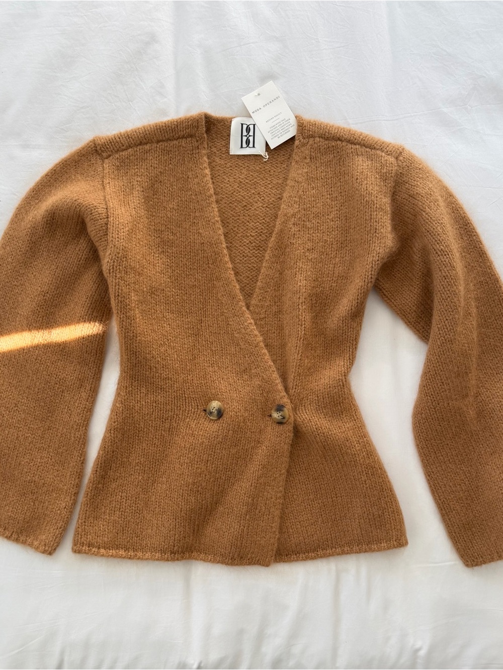 NWT Marlene Birger Wool Blend Camel  Cardigan and Dress
